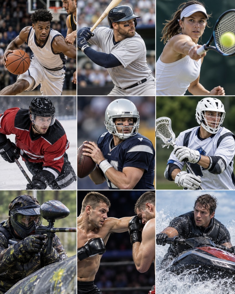 sports associated with sports-related eye injuries