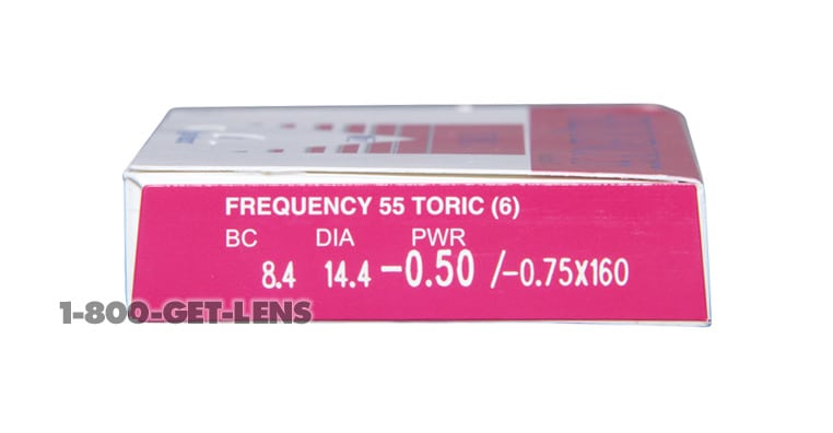 Frequency 55 Toric Contact Lenses as Low As 65 99 At 1 800 GET LENS